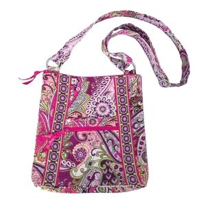 Vera Bradley Pink & Purple Paisley Very Berry Hipster Crossbody Handbag